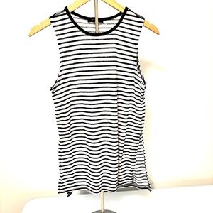 Atmosphere Women’s Size 8 Navy and White Striped Tank Top